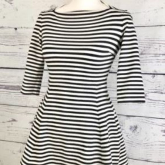 Kate Spade Dress Stripe Black White Size XS - Picture 6 of 16
